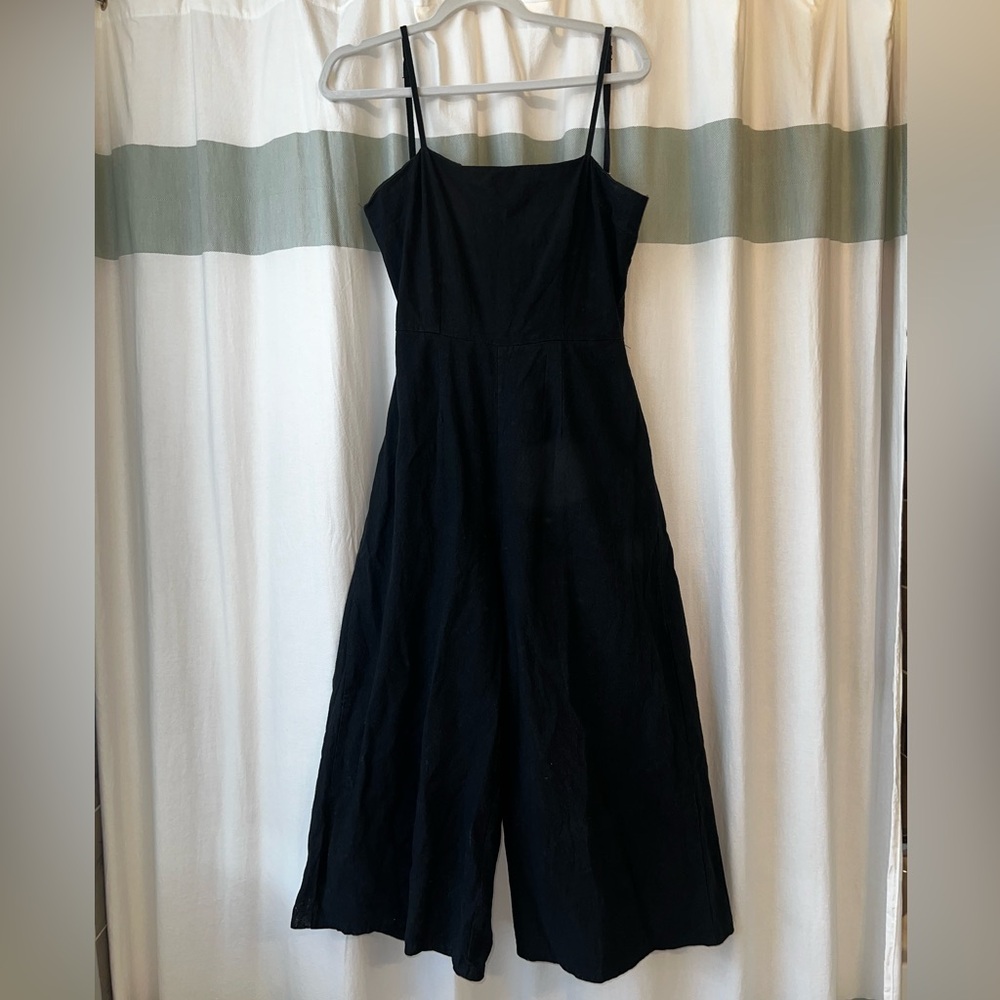 Oh Polly Black Tie / Zip Back Formal Jumpsuit